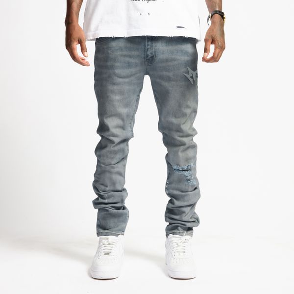 "V12" Jeans (blue oil wash)