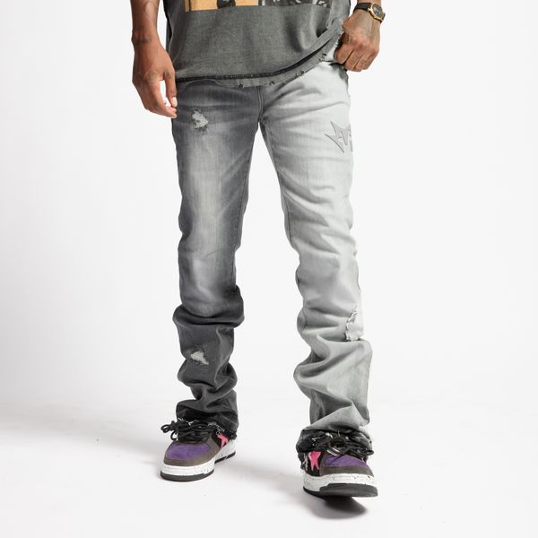 "Hannibal" Jeans (split charcoal wash)