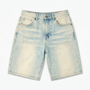 "Milky Way" Denim Shorts (cream cloud)