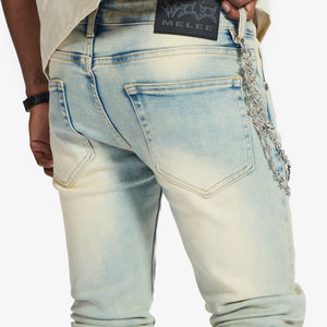 "Musashi" Embossed Jeans (cloud wash)