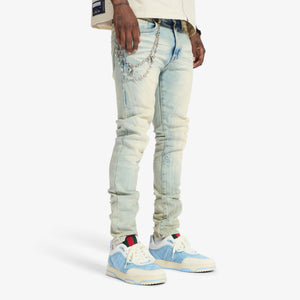 "Musashi" Embossed Jeans (cloud wash)