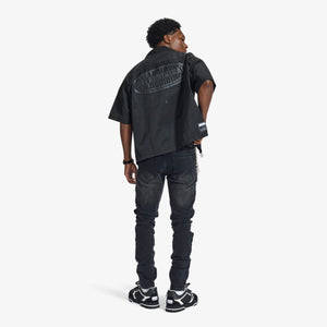 "Musashi" Embossed Jeans (black wash)