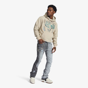 "Hannibal" Stacked Jeans (split charcoal wash)