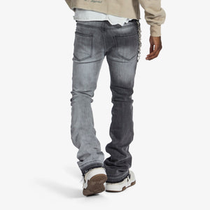 "Hannibal" Stacked Jeans (split charcoal wash)