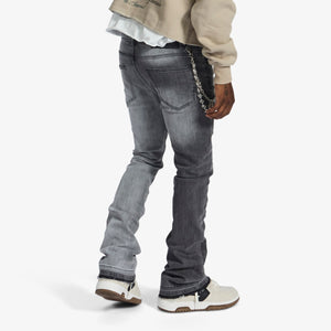 "Hannibal" Stacked Jeans (split charcoal wash)