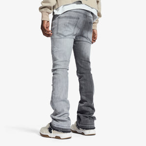 "Hannibal" Stacked Jeans (split charcoal wash)
