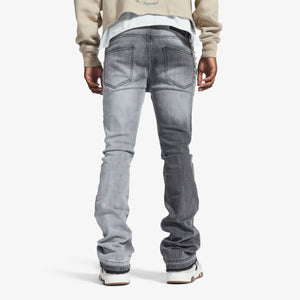 "Hannibal" Stacked Jeans (split charcoal wash)