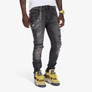 "Yosemite" Skinny Jeans (charcoal wash)