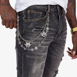 "Yosemite" Skinny Jeans (charcoal wash)