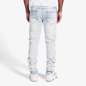 "Ninja" Embossed Jeans (ice blue)