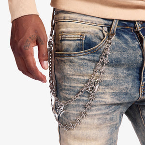 "Cobra" Jeans (cracked blue)