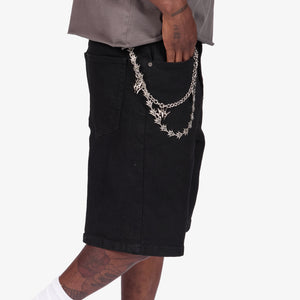 "Noctis" Denim Shorts (jet black)