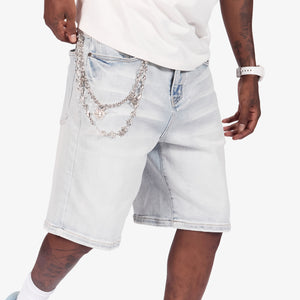 "Igloo" Denim Shorts (ice wash)