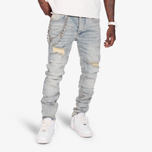 "Lotus" Jeans (blue cement)