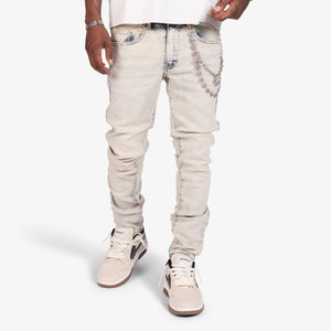 "Studio" Skinny Jeans (Pale Stone)